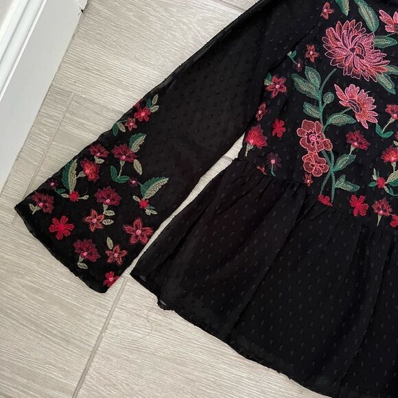 American Eagle Floral Peplum Top Sz S - Picture 4 of 8